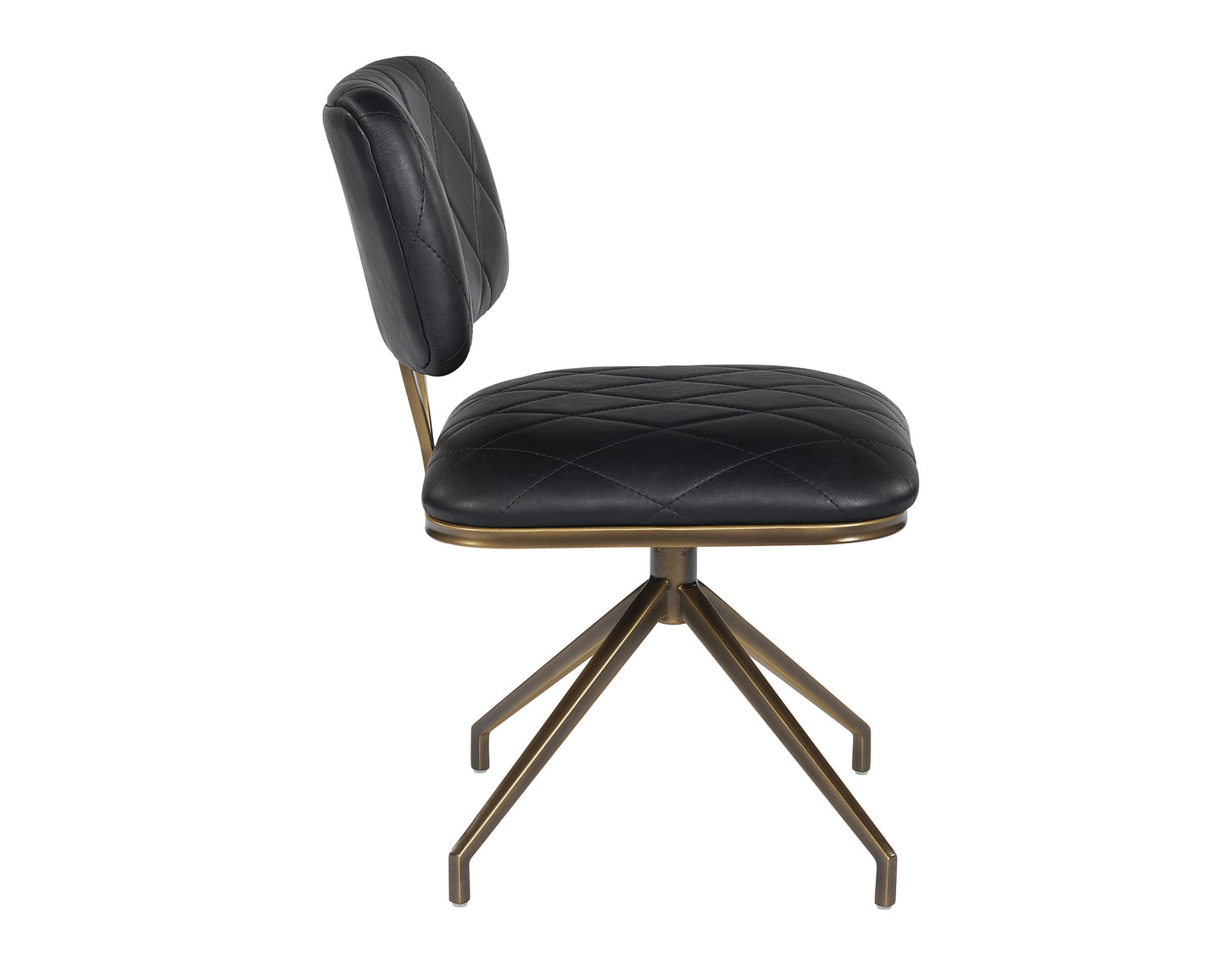 NAHLA VIRTU SWIVEL DINING CHAIR - BRAVO BLACK