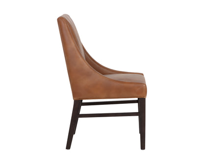 NAHLA ZION DINING CHAIR - TOBACCO TAN