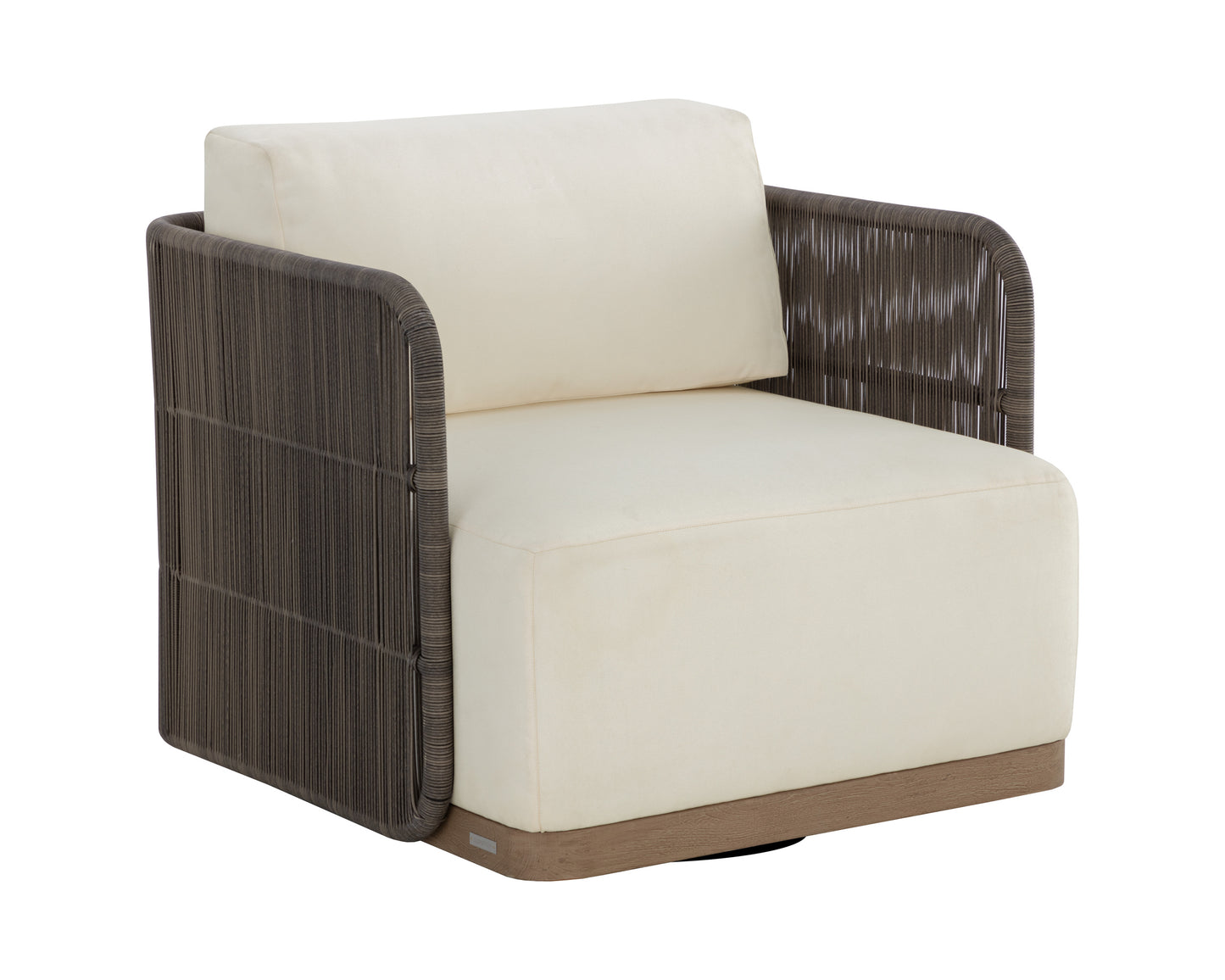 NAHLA RAVENNA SWIVEL ARMCHAIR - STINSON CREAM