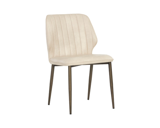 NAHLA CLINTON DINING CHAIR - BRONZE - BRAVO CREAM