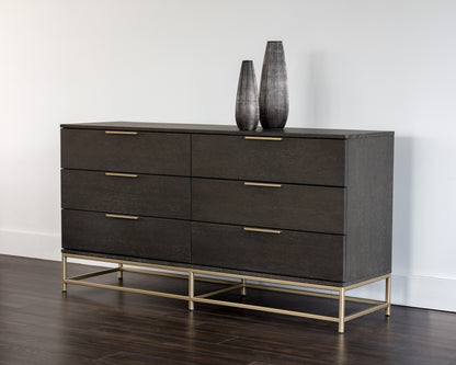 NAHLA REBEL DRESSER - SMALL - GOLD - CHARCOAL GREY