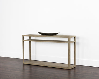 NAHLA DONCASTER CONSOLE TABLE - SMOKE GREY