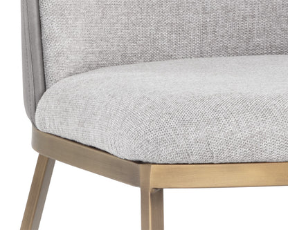 NAHLA MARIE DINING CHAIR - BELFAST HEATHER GREY / BRAVO METAL