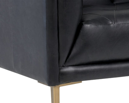 NAHLA WESTIN SOFA - VINTAGE BLACK NIGHT LEATHER