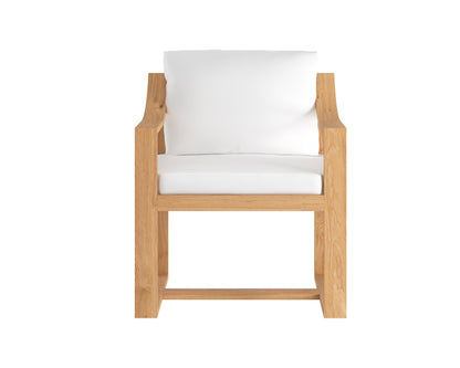 NAHLA TAHITI DINING ARMCHAIR - STINSON WHITE