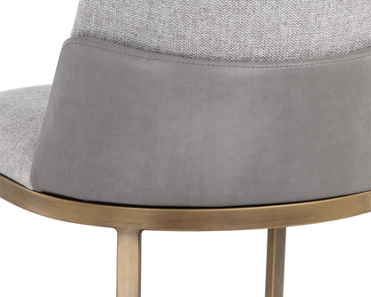 NAHLA MARIE DINING CHAIR - BELFAST HEATHER GREY / BRAVO METAL