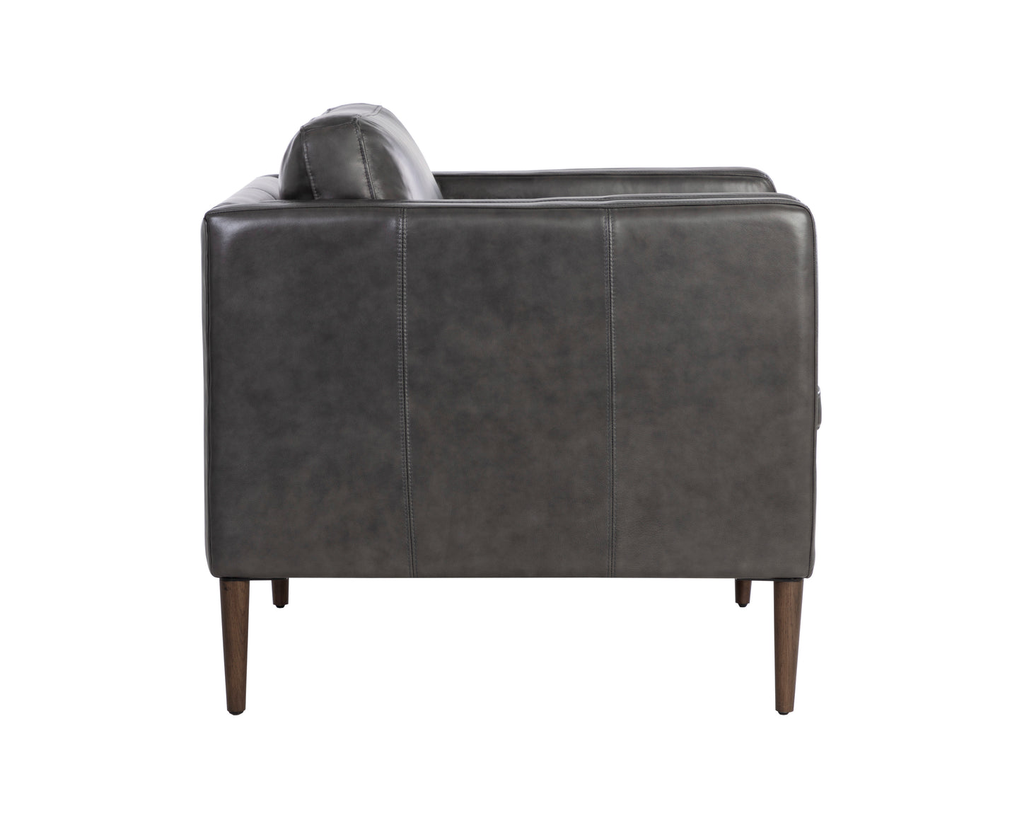 NAHLA RICHMOND ARMCHAIR - BRENTWOOD CHARCOAL LEATHER