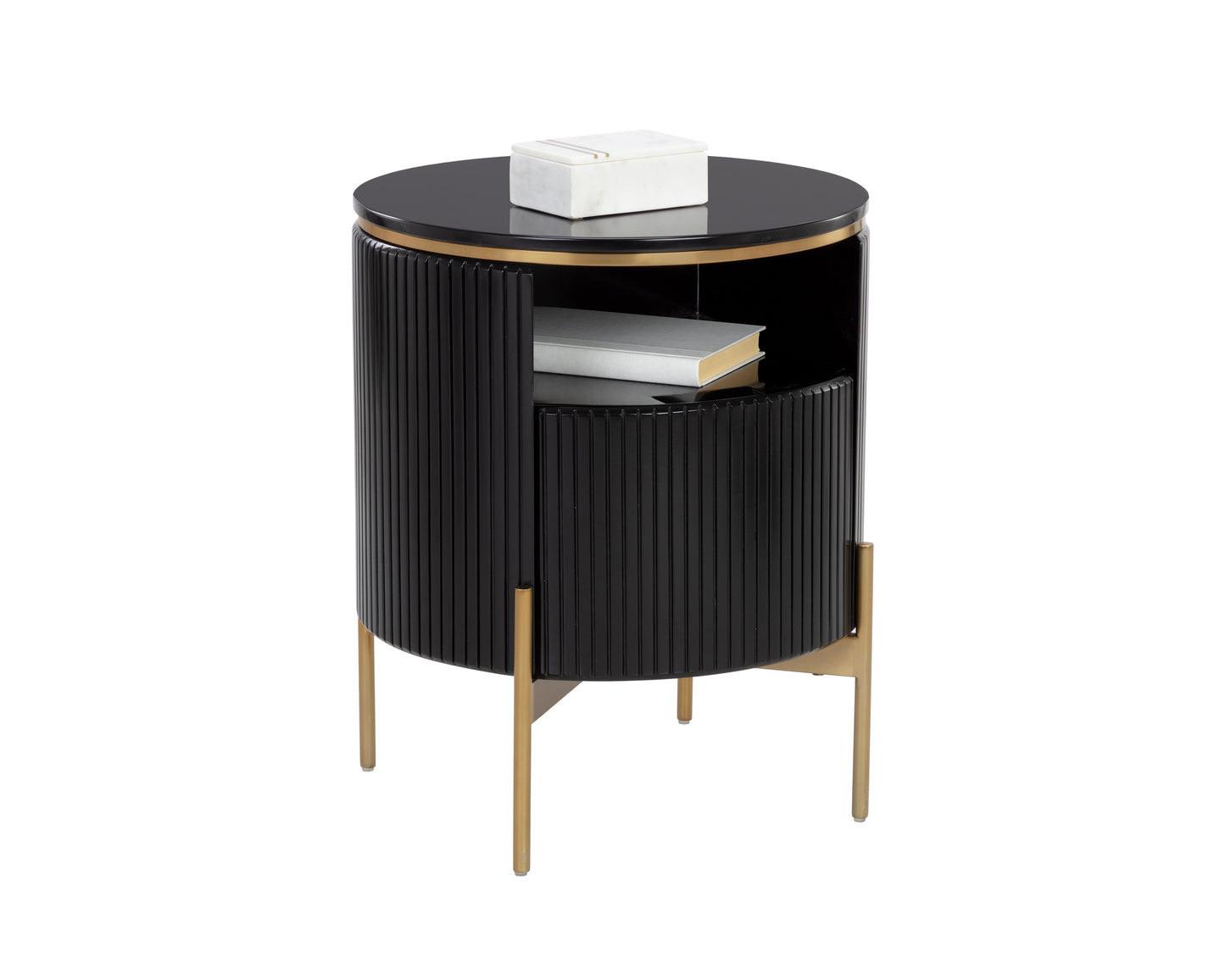 NAHLA PALOMA END TABLE - BLACK