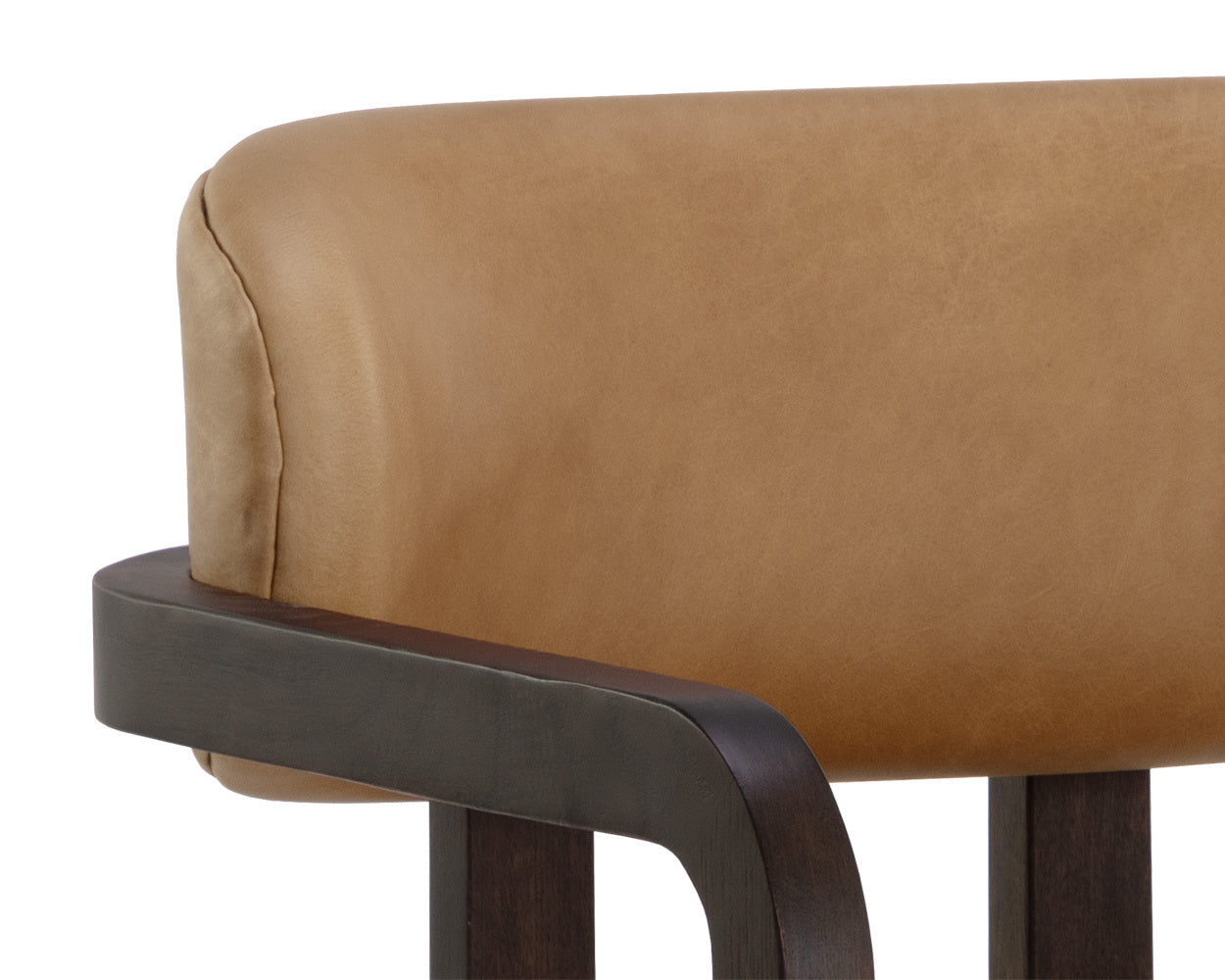 NAHLA MADRONE DINING ARMCHAIR - BROWN - LUDLOW SESAME LEATHER