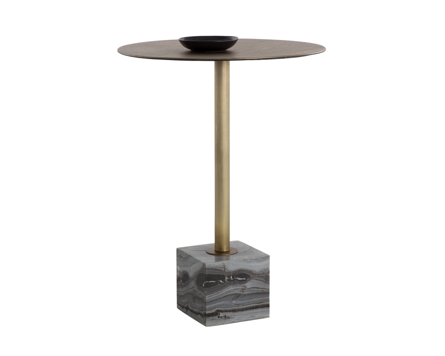 NAHLA KATA BAR TABLE - GREY MARBLE