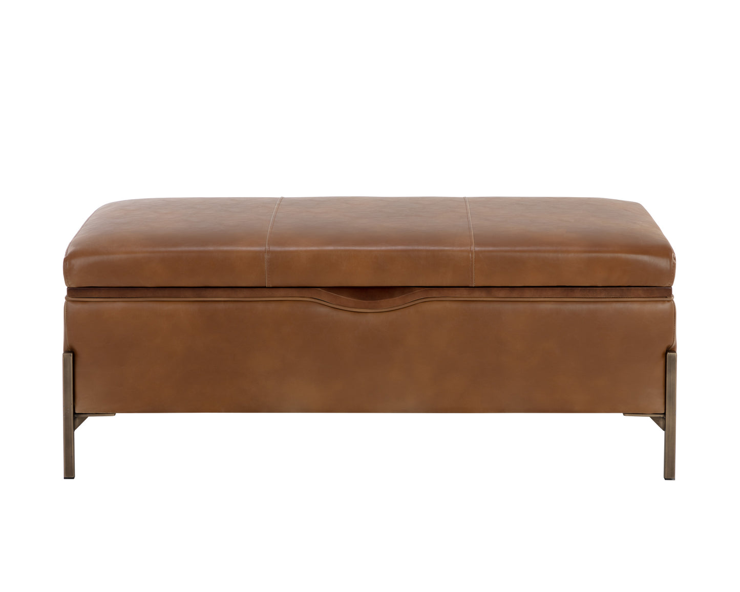 NAHLA KAEL STORAGE BENCH - TOBACCO TAN