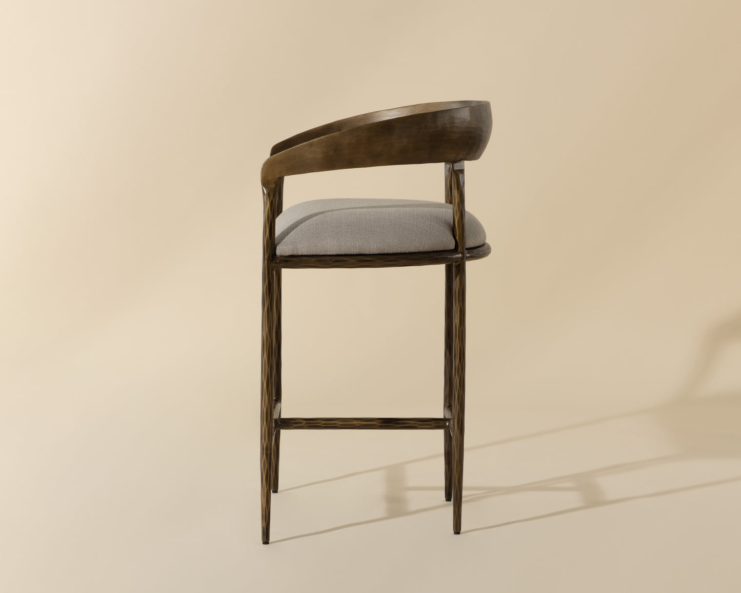 NAHLA ZANATTA COUNTER STOOL - ZENITH TAUPE GREY