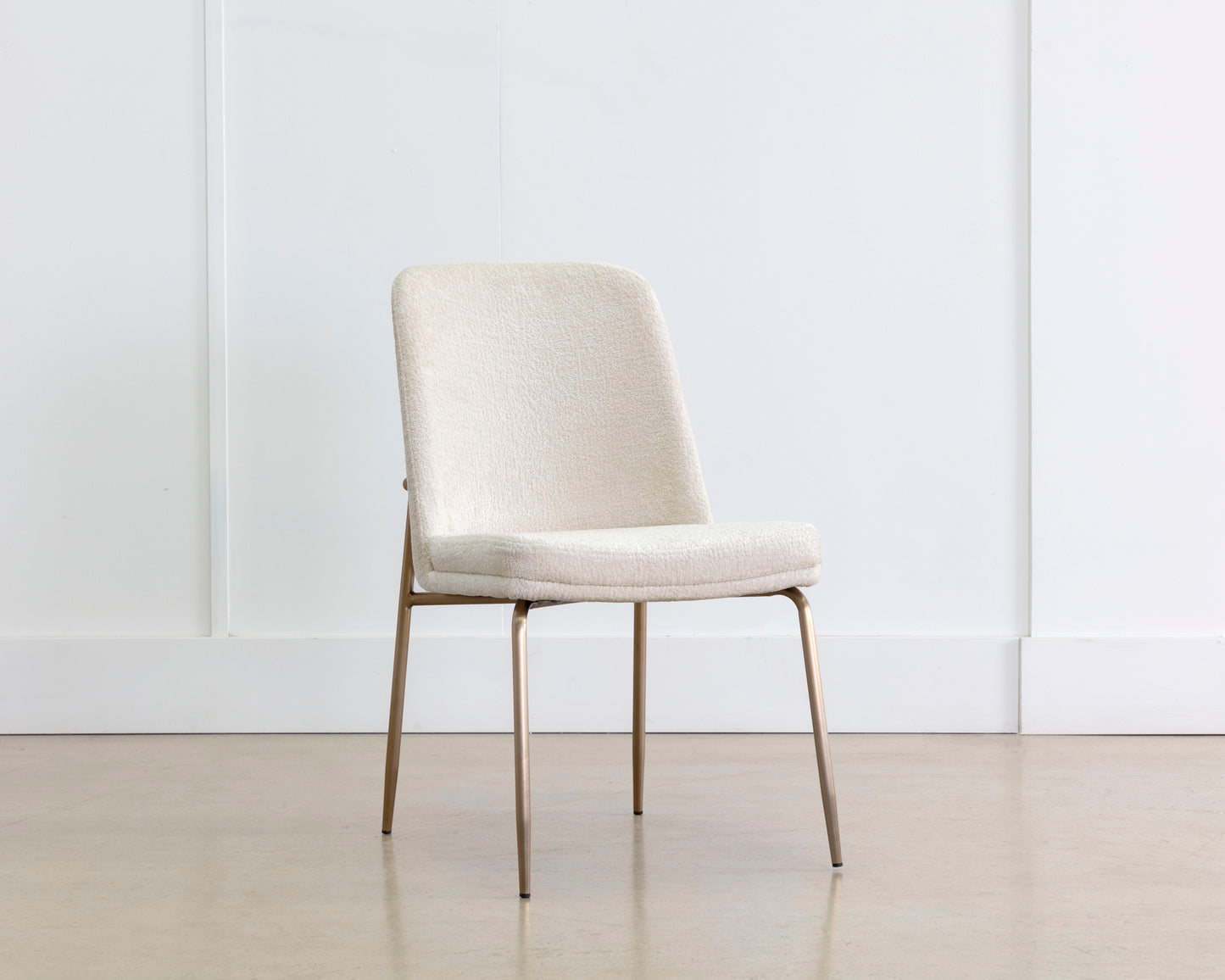 NAHLA ZEKE DINING CHAIR - ANTIQUE BRASS - BERGEN IVORY