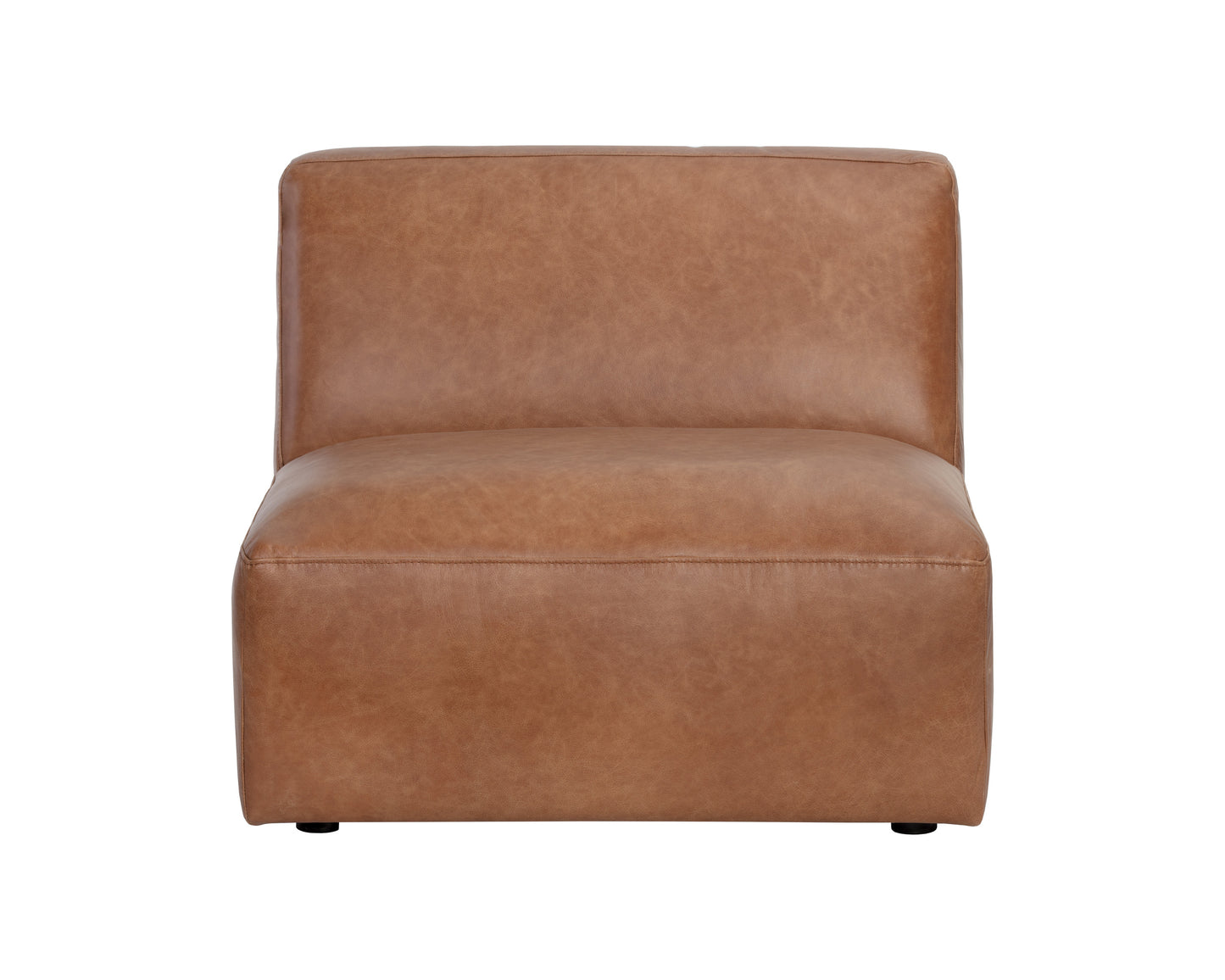 NAHLA WATSON MODULAR - ARMLESS CHAIR - MARSEILLE CAMEL LEATHER