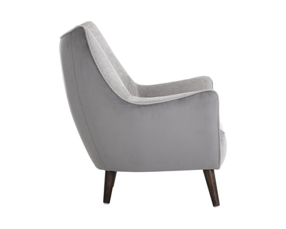 NAHLA SORREL LOUNGE CHAIR - POLO CLUB STONE / ANTONIO CHARCOAL