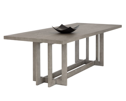 NAHLA DISERA DINING TABLE - ASH GREY - 96"