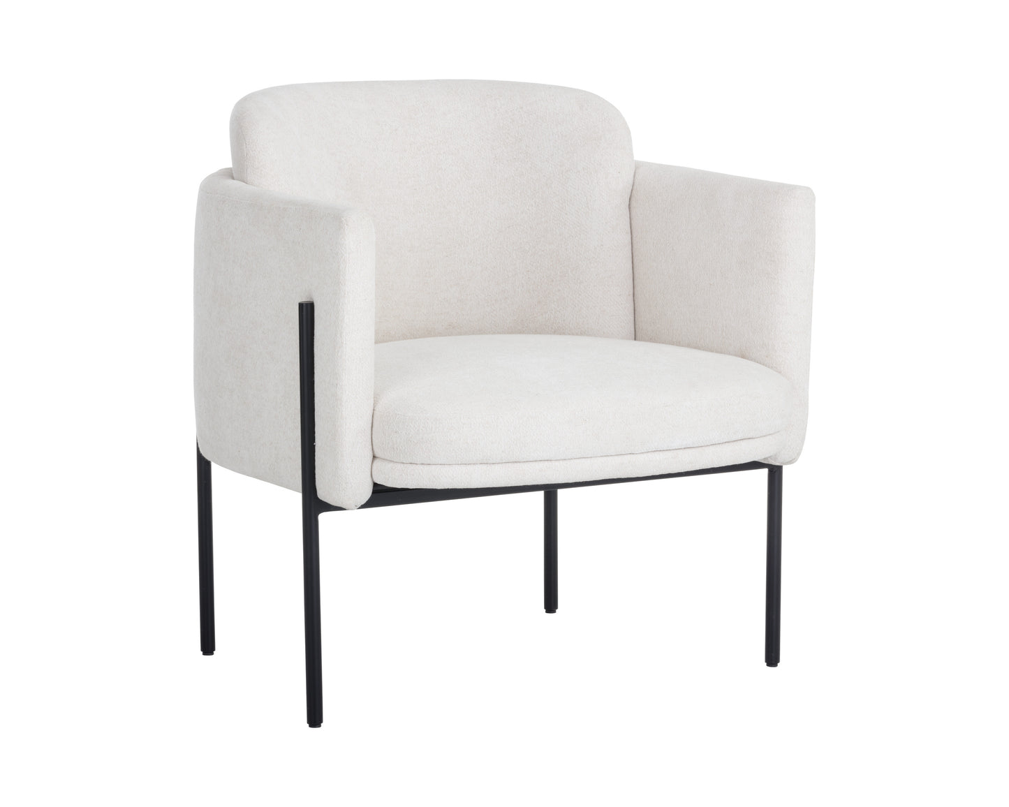 NAHLA RICHIE LOUNGE CHAIR - BLACK - ECLIPSE WHITE