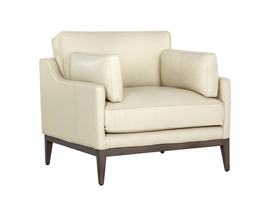 NAHLA MACKENZIE ARMCHAIR - ASTORIA CREAM LEATHER