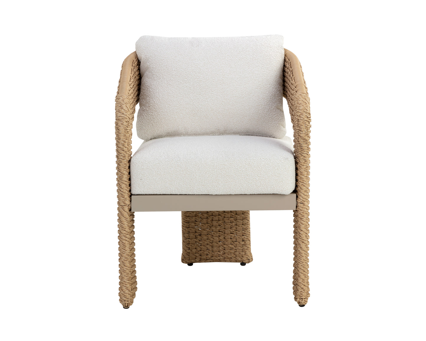 NAHLA PYLOS DINING ARMCHAIR - NATURAL / LOUIS CREAM