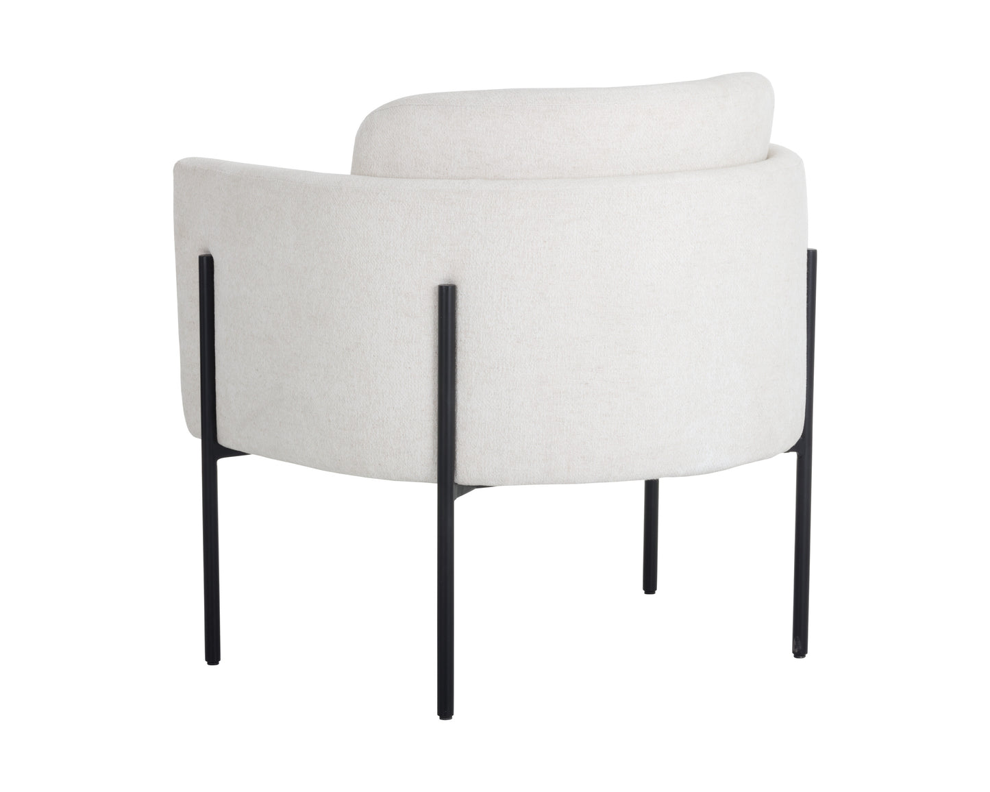 NAHLA RICHIE LOUNGE CHAIR - BLACK - ECLIPSE WHITE