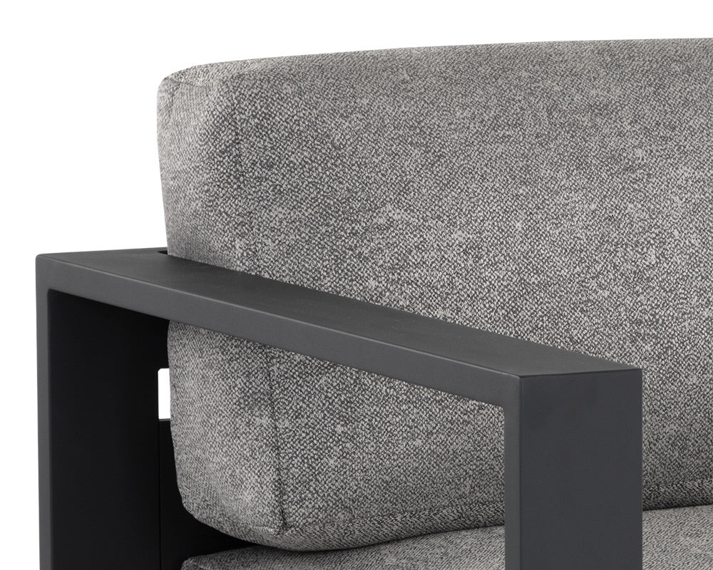 NAHLA TAVIRA ARMCHAIR - CHARCOAL - LANIKAI SALT AND PEPPER