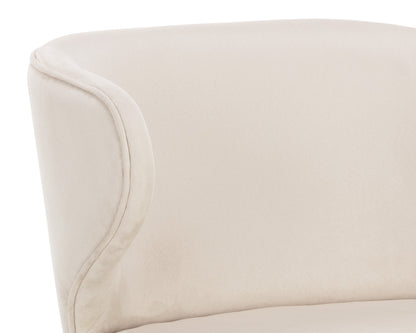 NAHLA SIMONE SWIVEL DINING CHAIR - CASABLANCA CLOUD