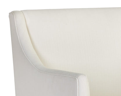 NAHLA MALIK DINING ARMCHAIR - ASH GREY - LINOSO IVORY