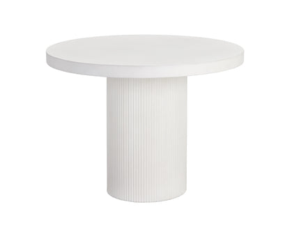 NAHLA NICOLETTE DINING TABLE - WHITE - 40"