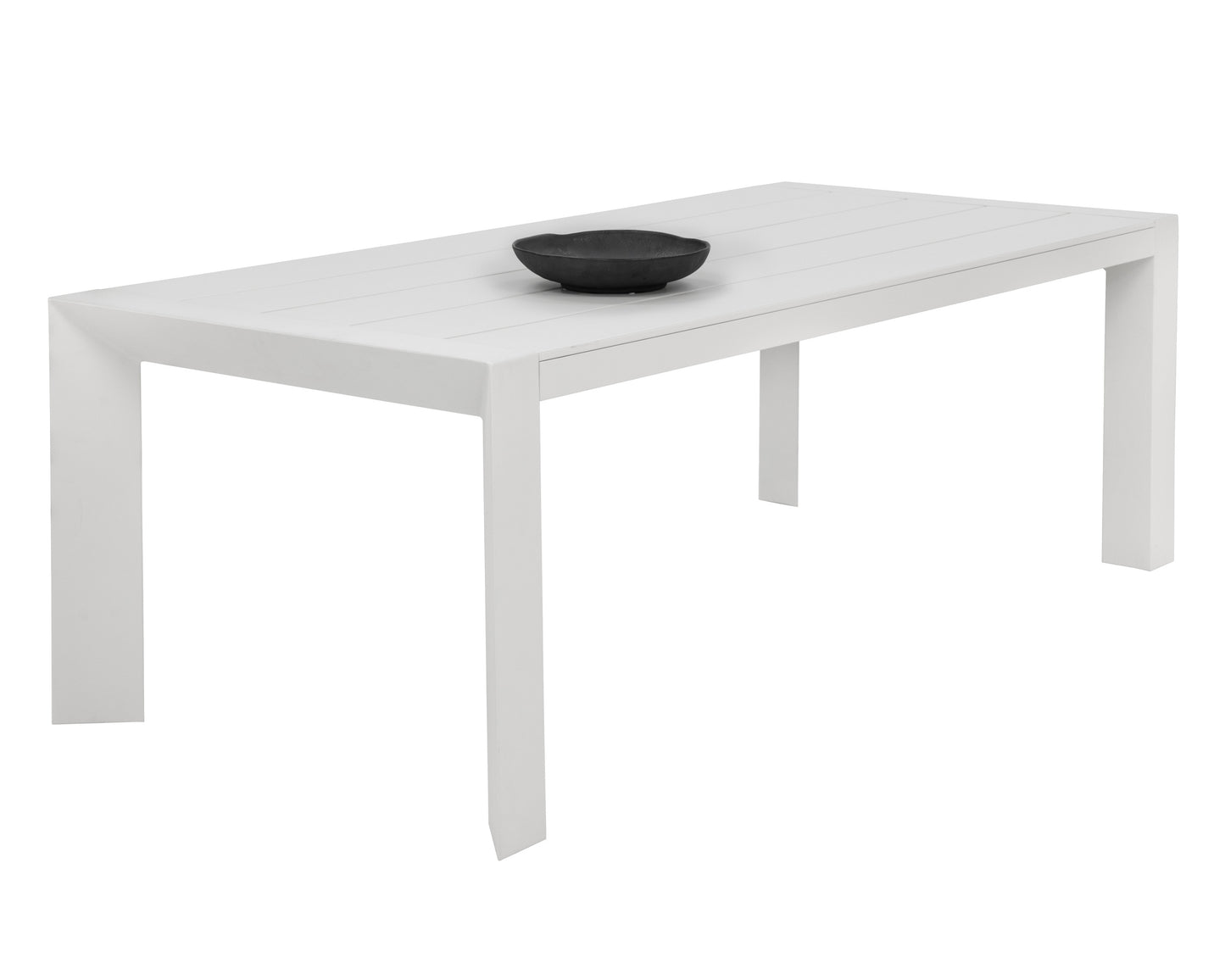 NAHLA MERANO DINING TABLE - WHITE - 90"