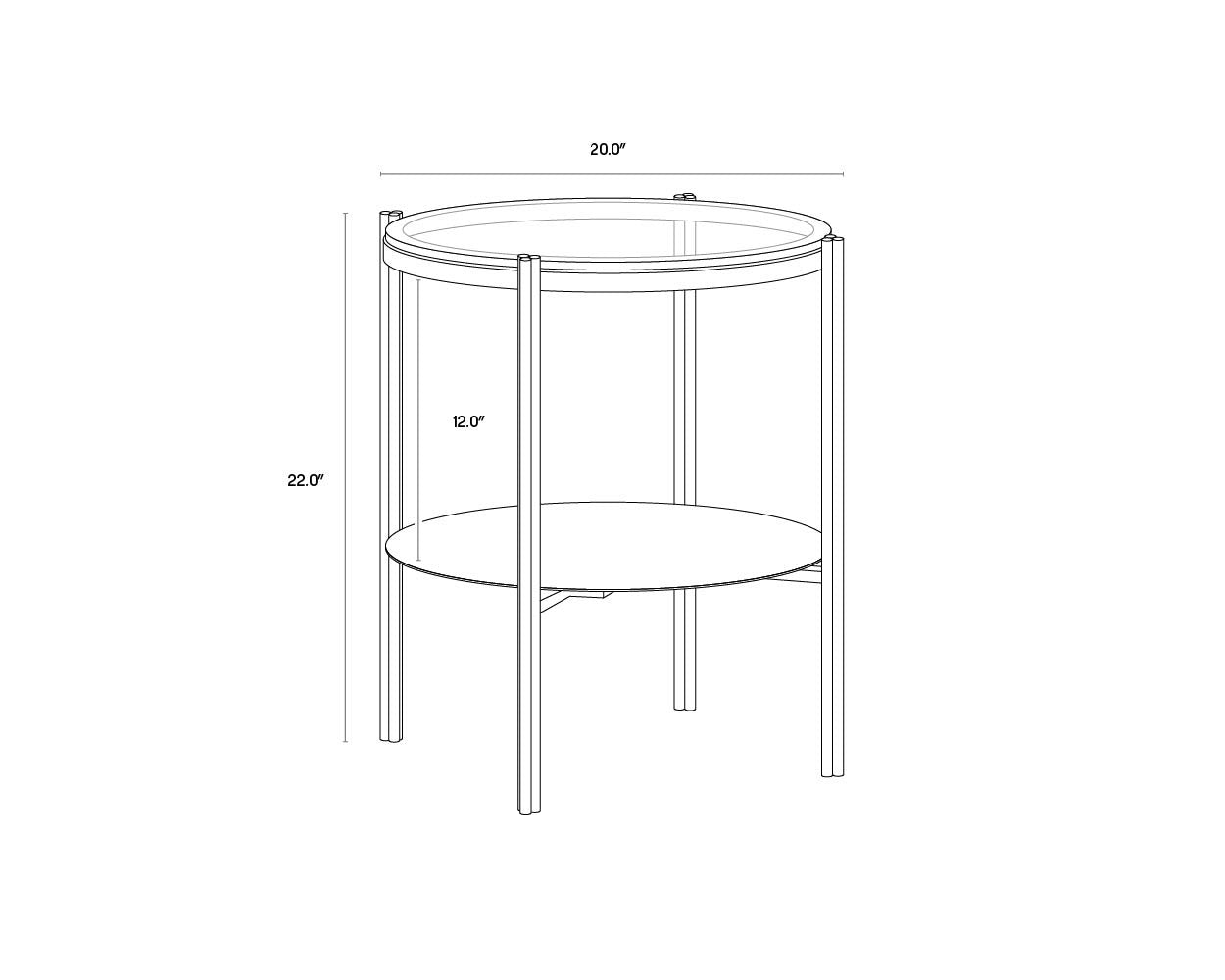 NAHLA TERRY END TABLE