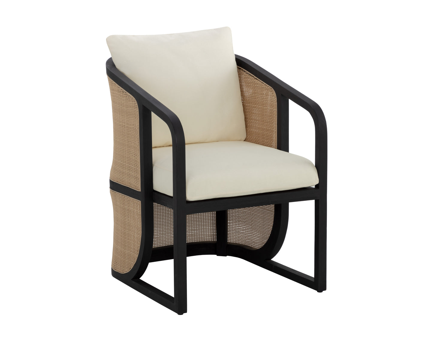 NAHLA PALERMO DINING CHAIR - CHARCOAL - STINSON CREAM