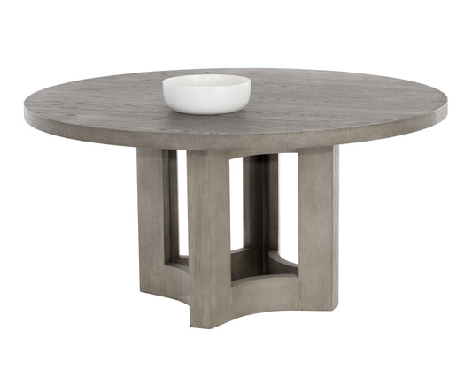 NAHLA ELMA DINING TABLE - ASH GREY - 60"