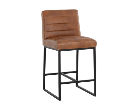 NAHLA SPYROS COUNTER STOOL - TOBACCO TAN