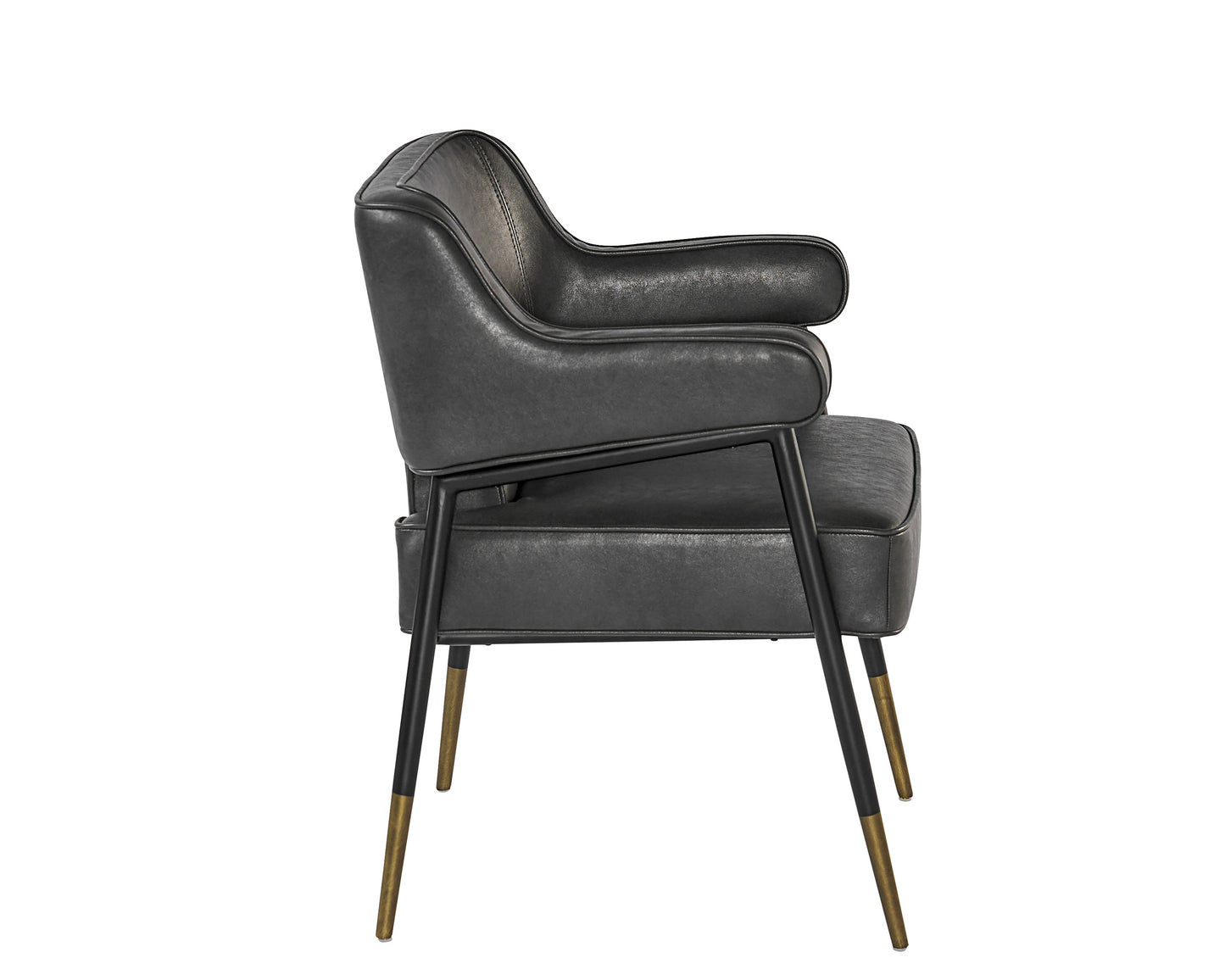 NAHLA DEROME DINING ARMCHAIR - BRAVO PORTABELLA