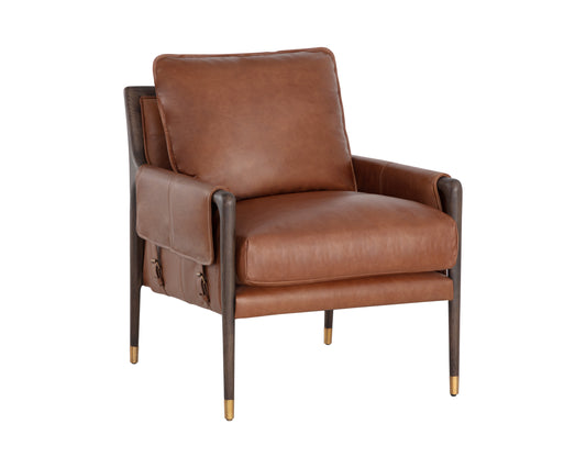 NAHLA MAUTI ARMCHAIR - BROWN - SHALIMAR TOBACCO LEATHER