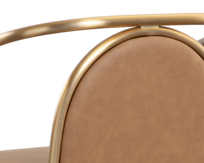 NAHLA CICERO DINING ARMCHAIR - MILLIKEN COGNAC