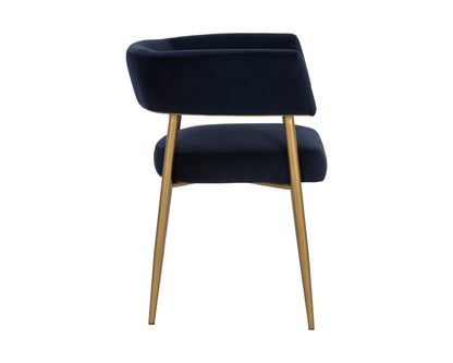 NAHLA MAESTRO DINING ARMCHAIR - ABBINGTON NAVY