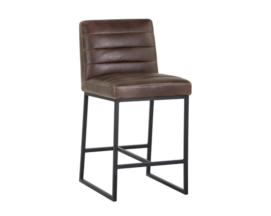 NAHLA SPYROS COUNTER STOOL - HAVANA DARK BROWN