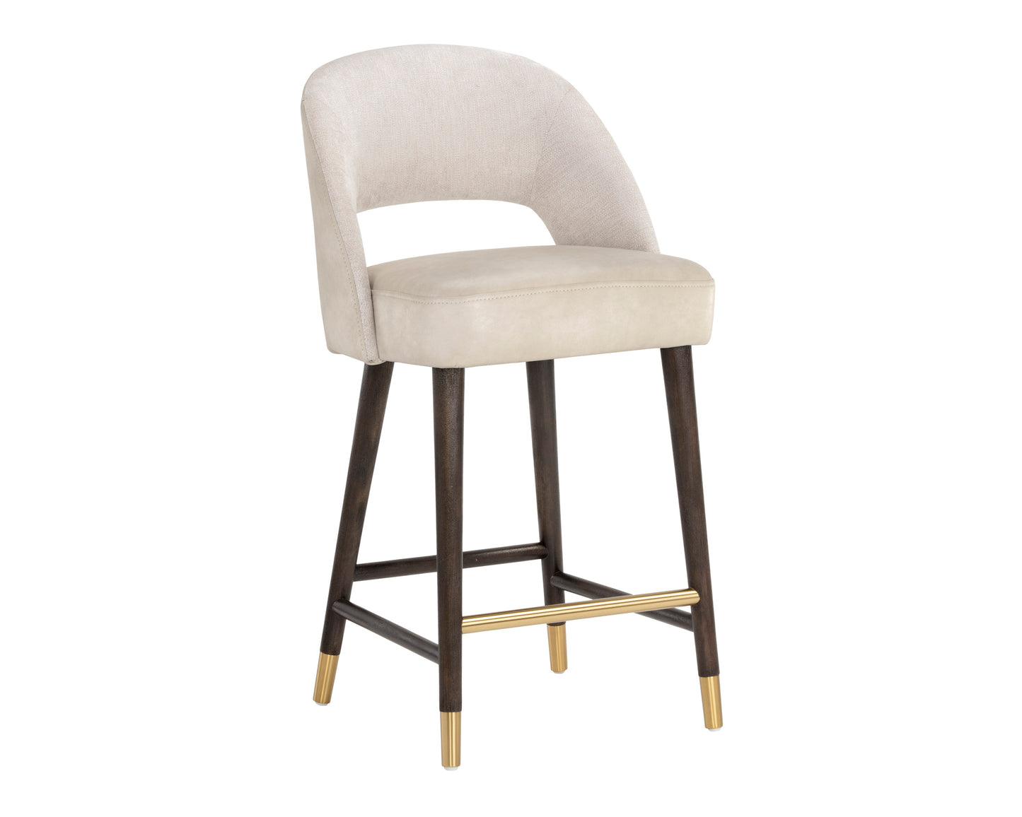 NAHLA MONAE COUNTER STOOL - BRAVO CREAM / POLO CLUB MUSLIN