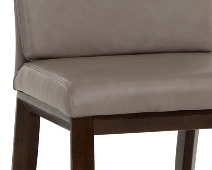 NAHLA CASHEL DINING CHAIR - ALPINE GREY LEATHER