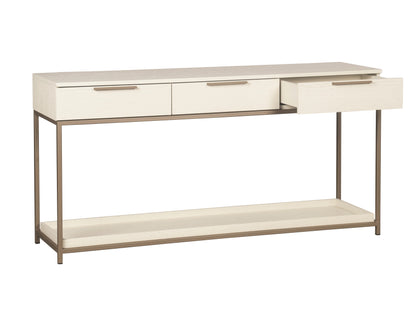 NAHLA REBEL CONSOLE TABLE WITH DRAWERS - CHAMPAGNE GOLD - CREAM