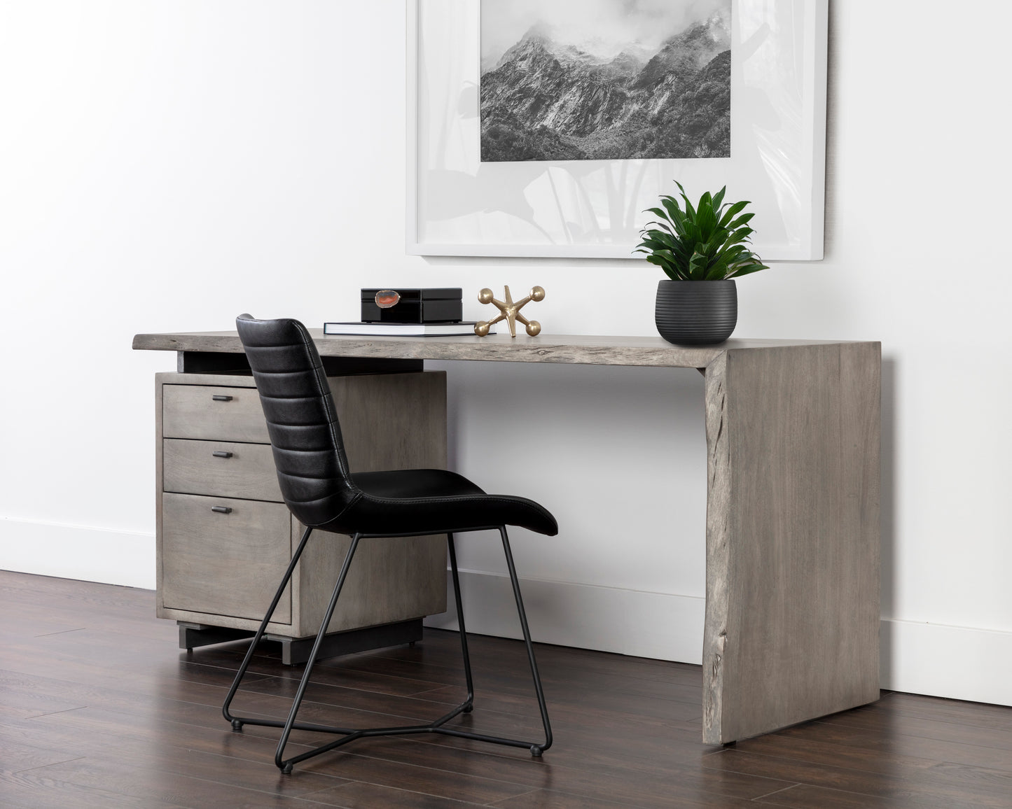 NAHLA LEWIS DESK - GREY