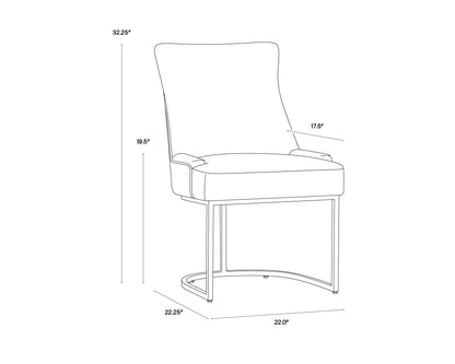 NAHLA FLORENCE DINING CHAIR - BRAVO ADMIRAL