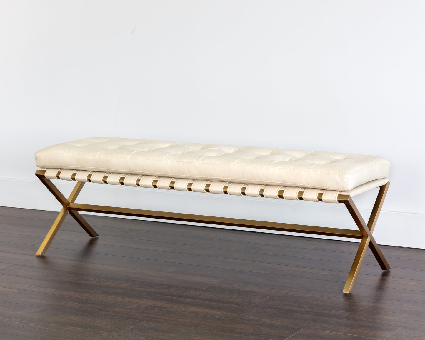 NAHLA KENJI BENCH - SMALL - GOLD - BRAVO CREAM