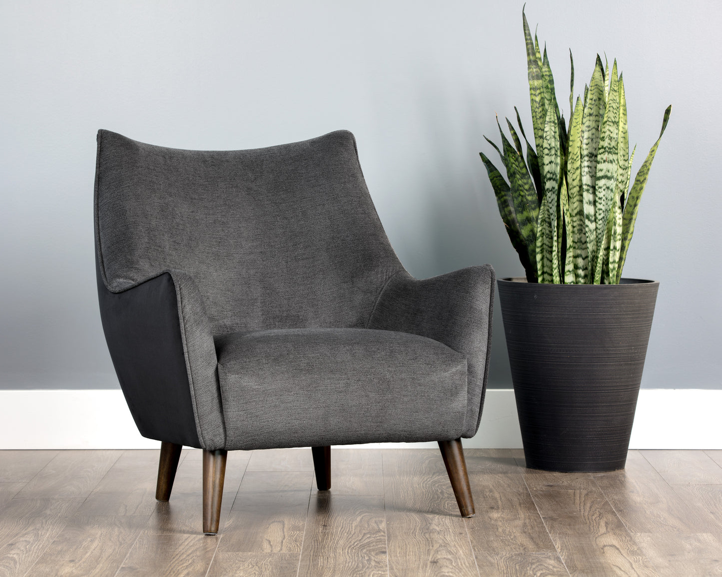 NAHLA SORREL LOUNGE CHAIR - POLO CLUB KOHL GREY / ABBINGTON BLACK