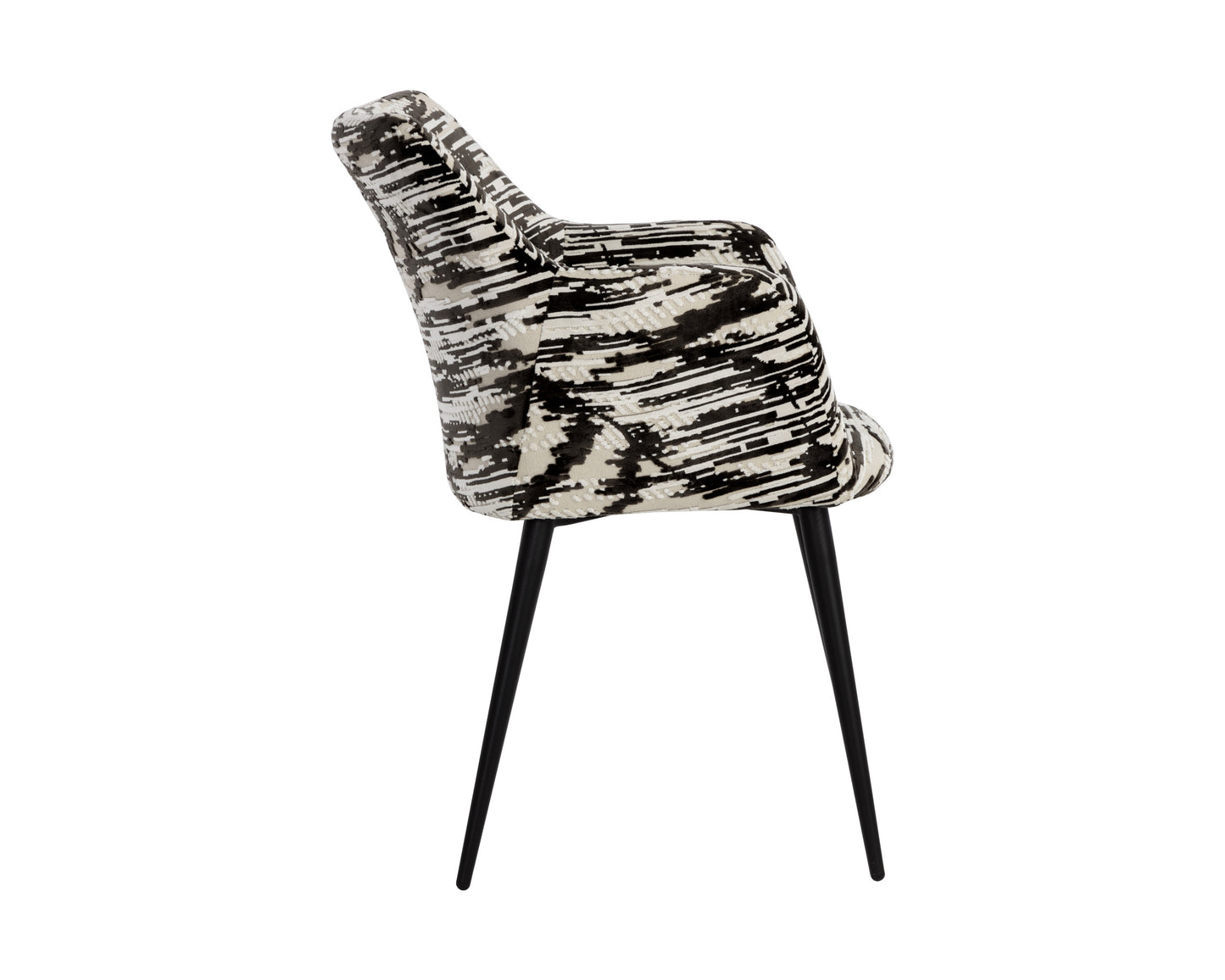 NAHLA MARILYN DINING CHAIR - DEVORE OLIVE ZEBRA