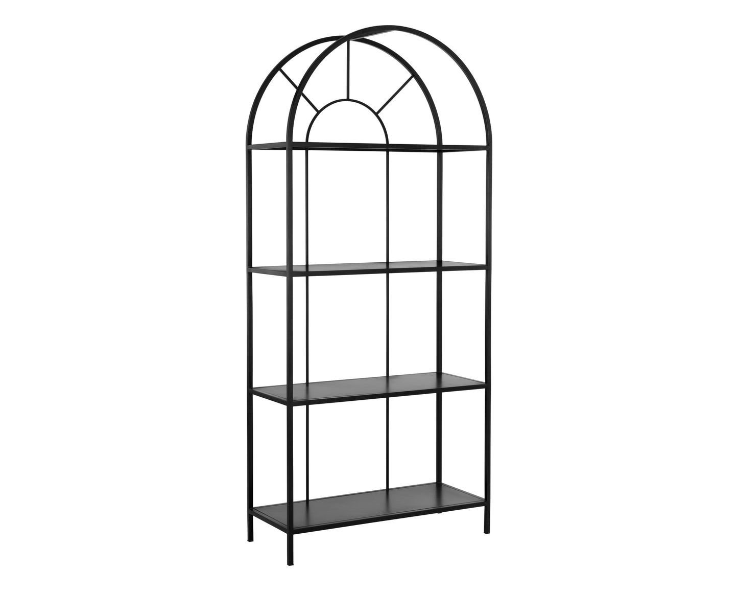 NAHLA ALCOVE BOOKCASE - BLACK