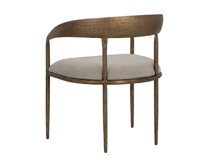 NAHLA ZANATTA DINING ARMCHAIR - ZENITH TAUPE GREY