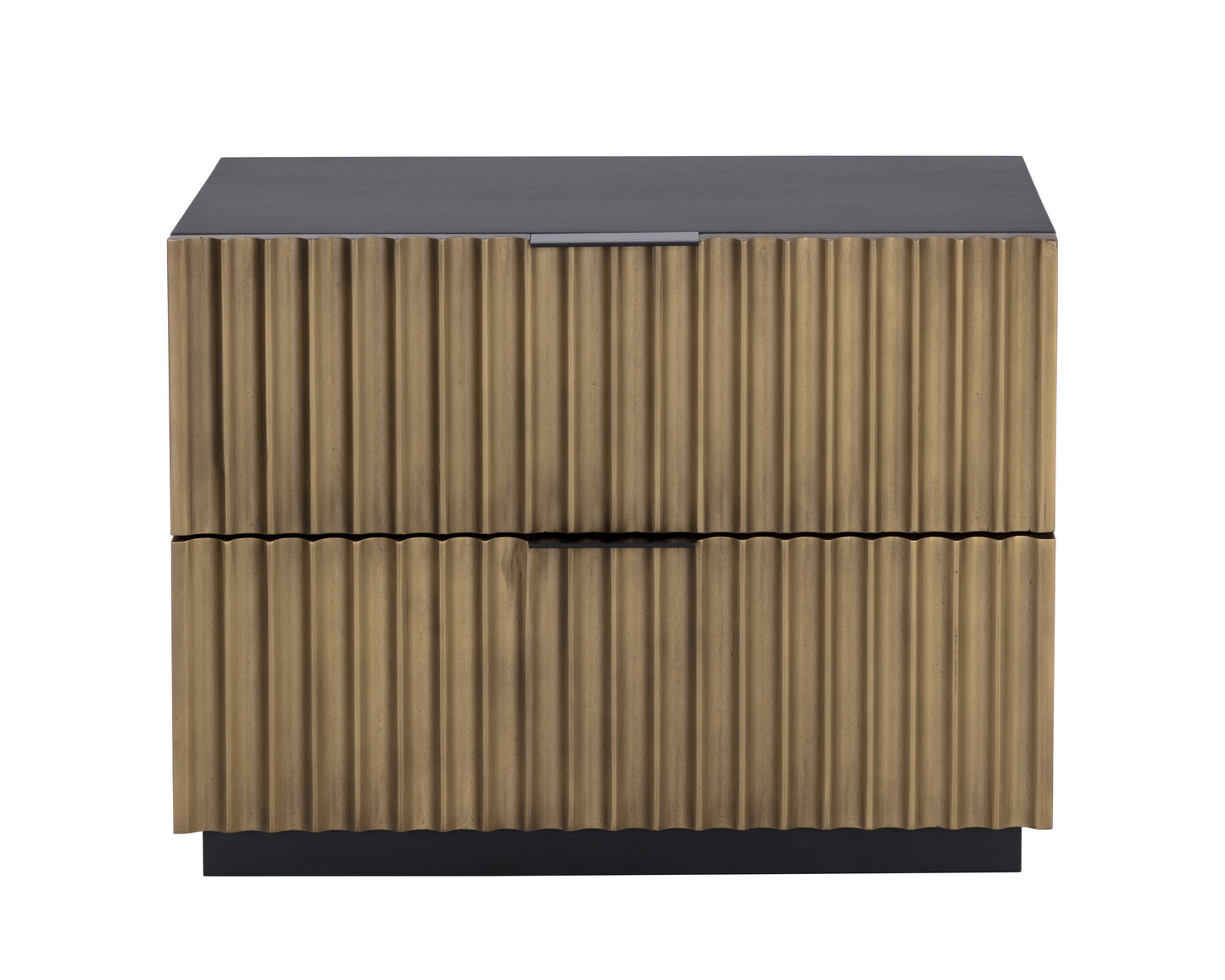 NAHLA CARLIN NIGHTSTAND - BLACK / ANTIQUE BRASS