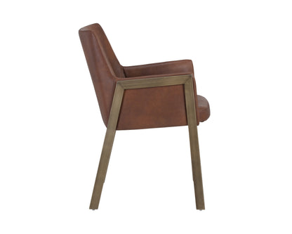 NAHLA BERNADETTE DINING ARMCHAIR - BRAVO COGNAC